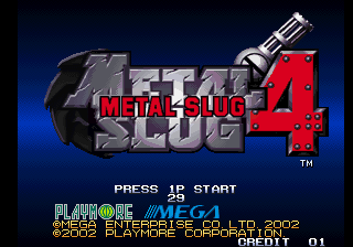 Metal Slug 4 (set 1) Title Screen